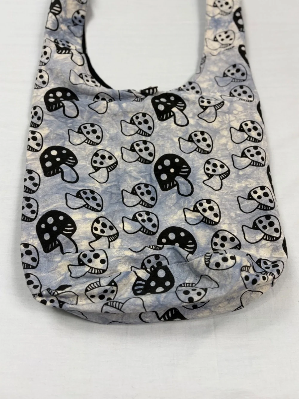 Kathmandu Imports Mushroom Sling Bag Cotton Tie Dye Boho Hobo Crossbody Tote